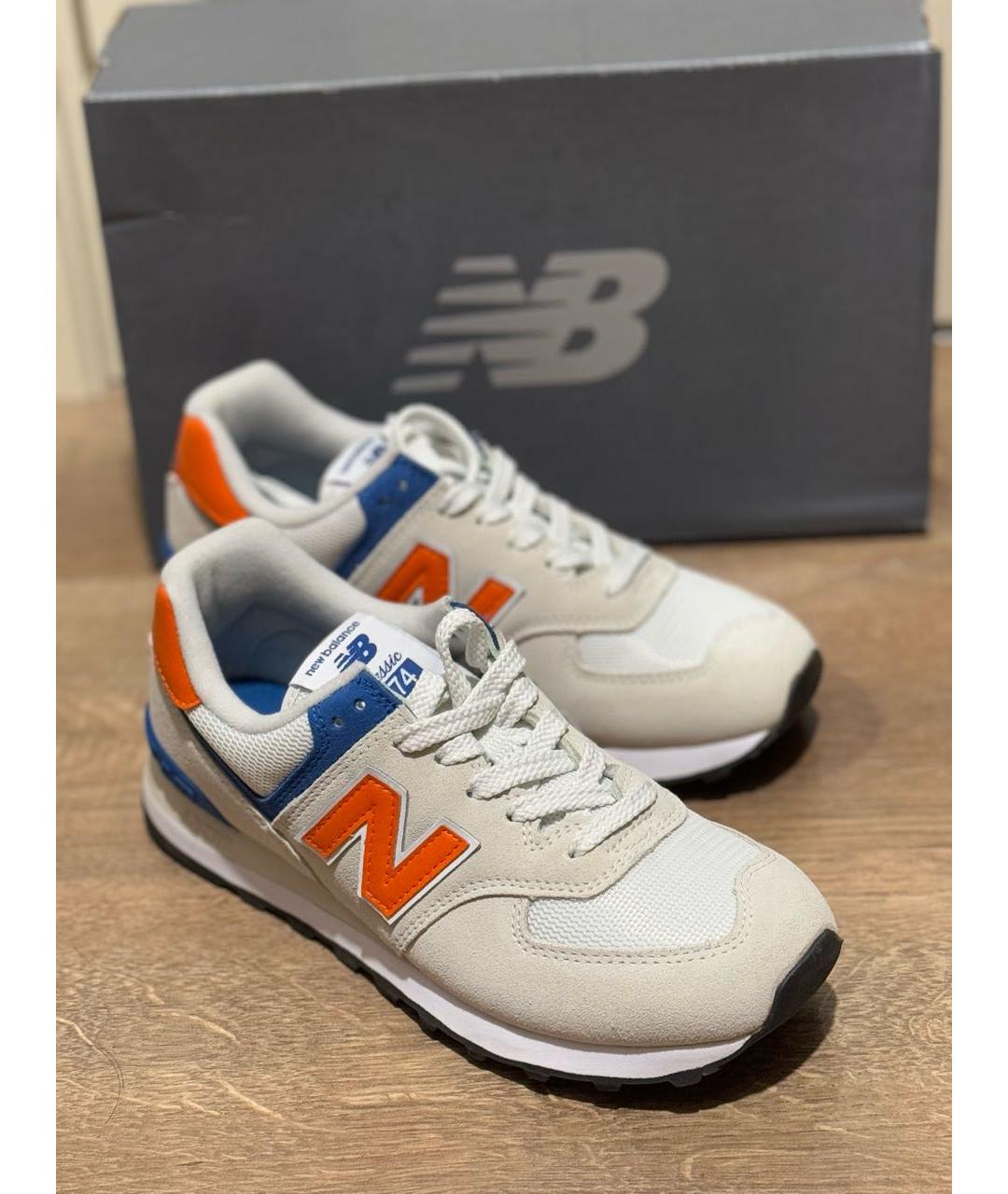 NEW BALANCE Бежевые кожаные кроссовки, фото 6