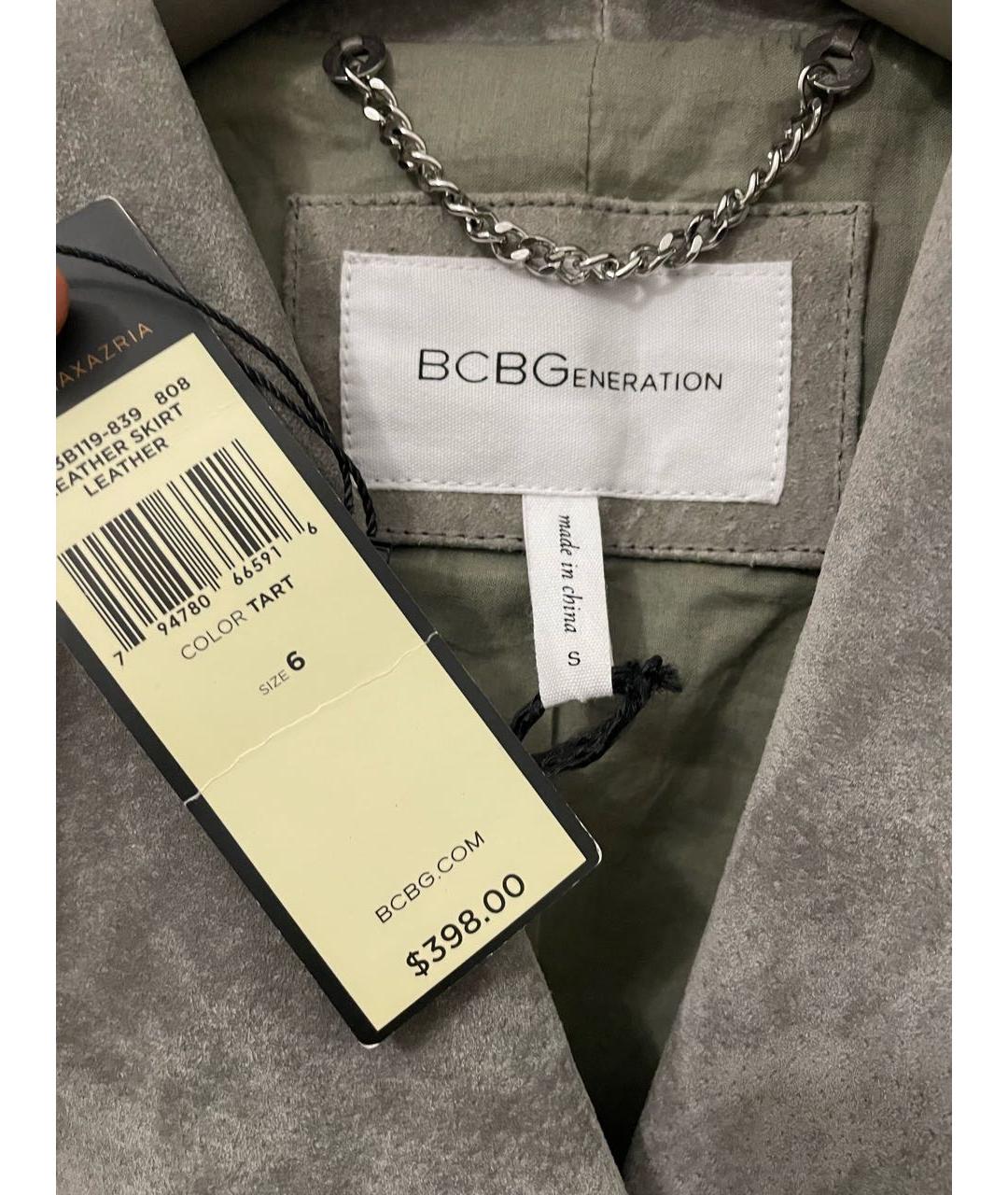 BCBG MAXAZRIA Серая замшевая куртка, фото 4