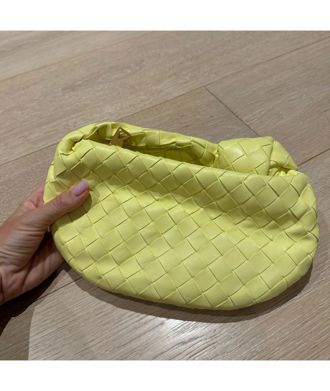 BOTTEGA VENETA Желтая кожаная сумка с короткими ручками, фото 2