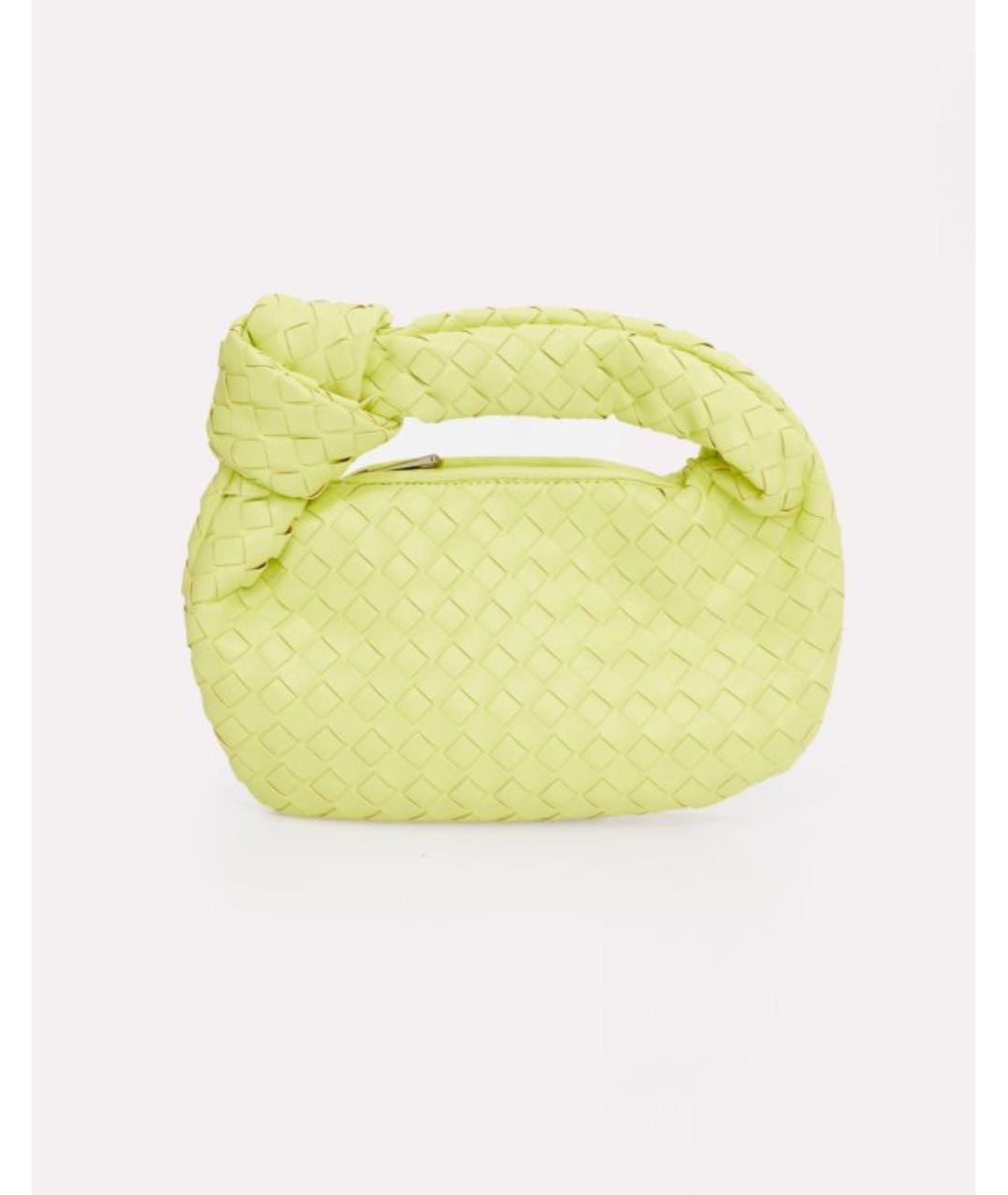 BOTTEGA VENETA Желтая кожаная сумка с короткими ручками, фото 7