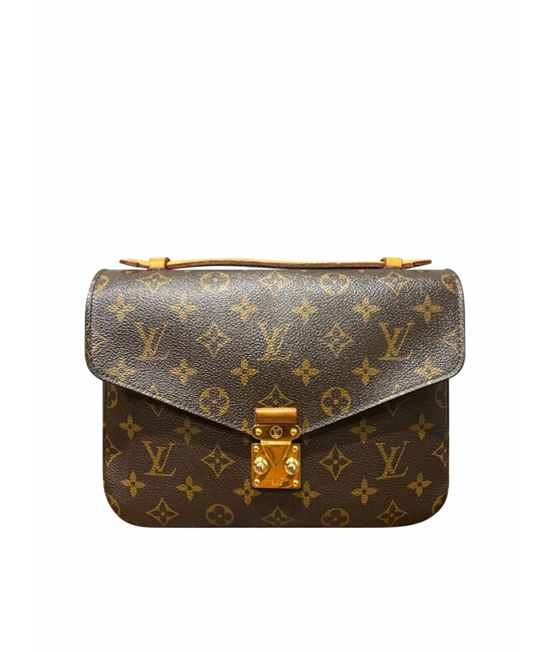 LOUIS VUITTON Коричневая кожаная сумка через плечо, фото 1