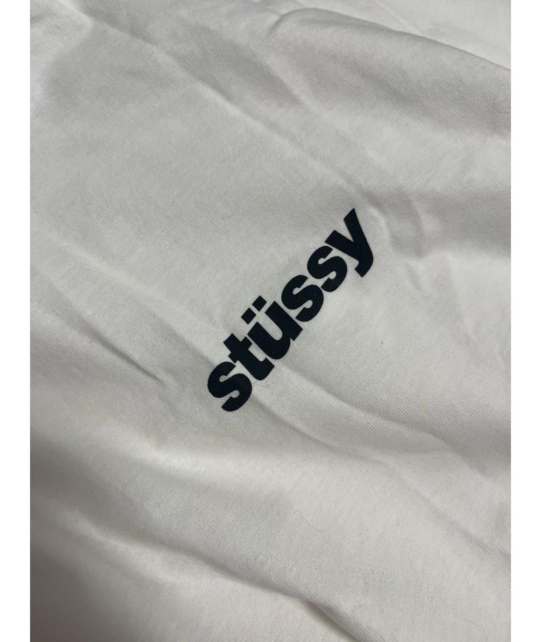 STUSSY Белая хлопковая футболка, фото 5