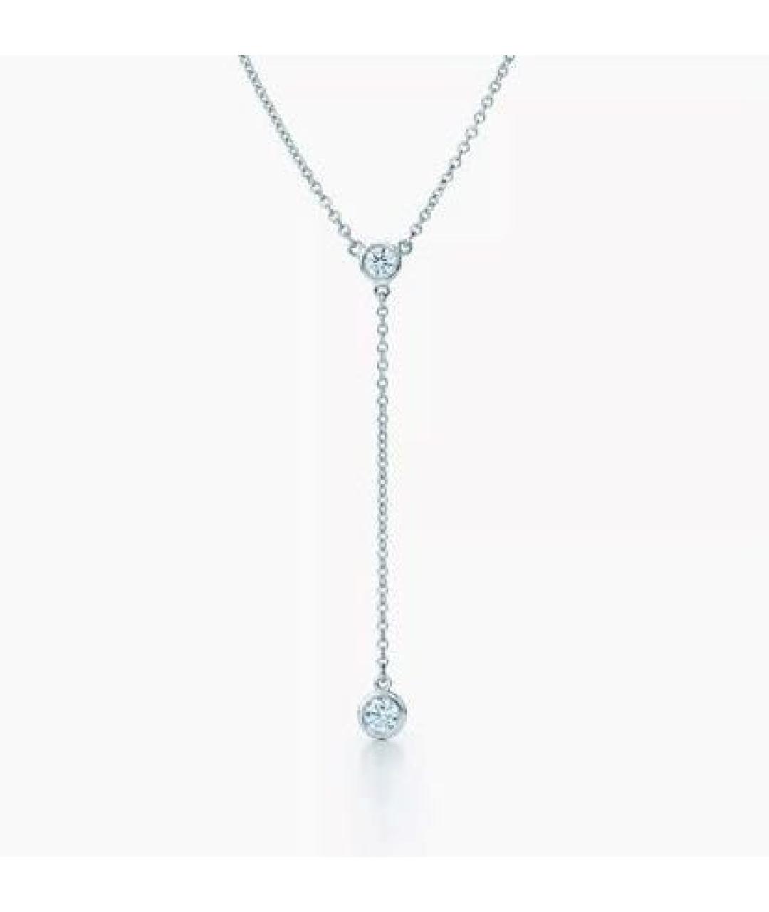 TIFFANY&CO Белая платиновая подвеска, фото 5