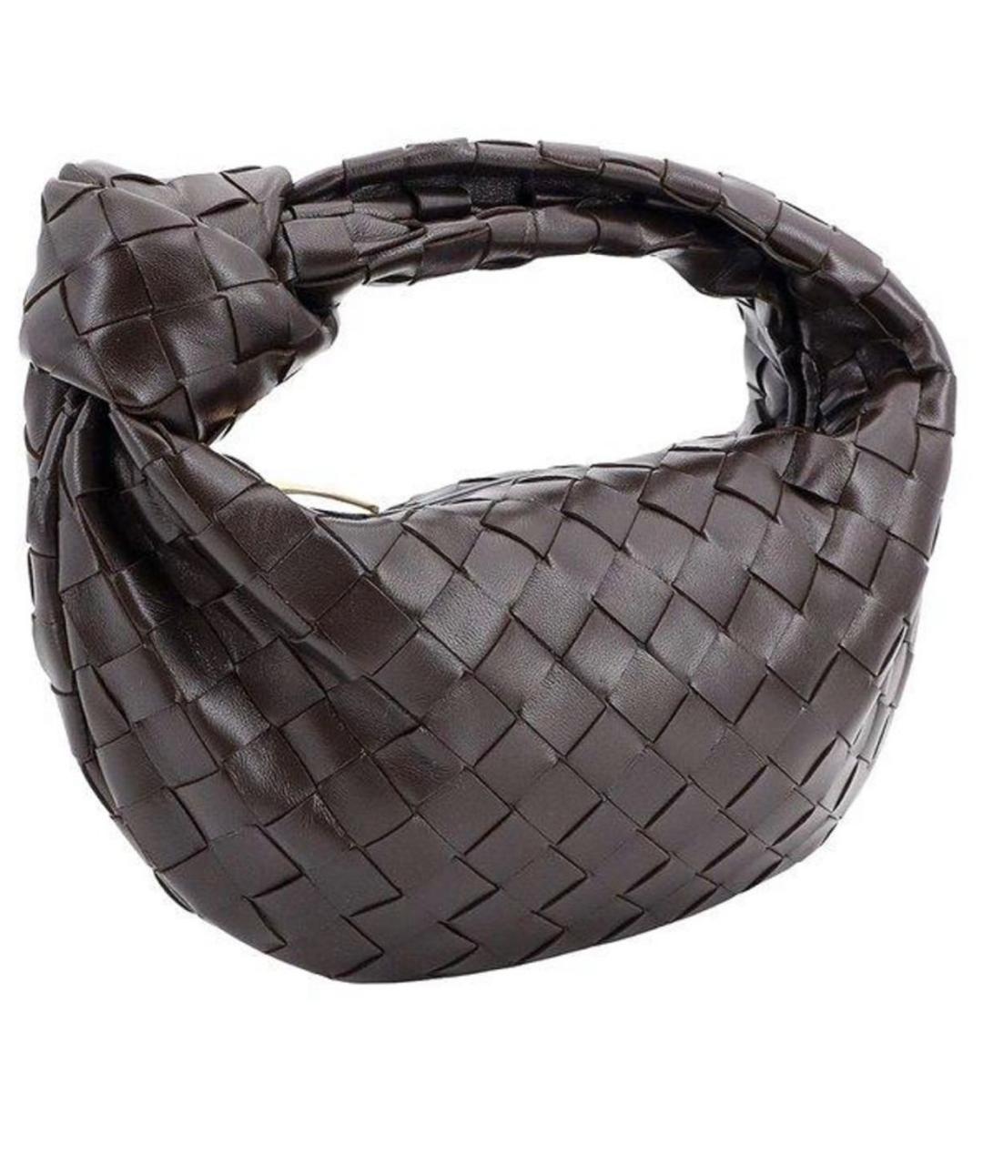 BOTTEGA VENETA Коричневая кожаная сумка с короткими ручками, фото 2