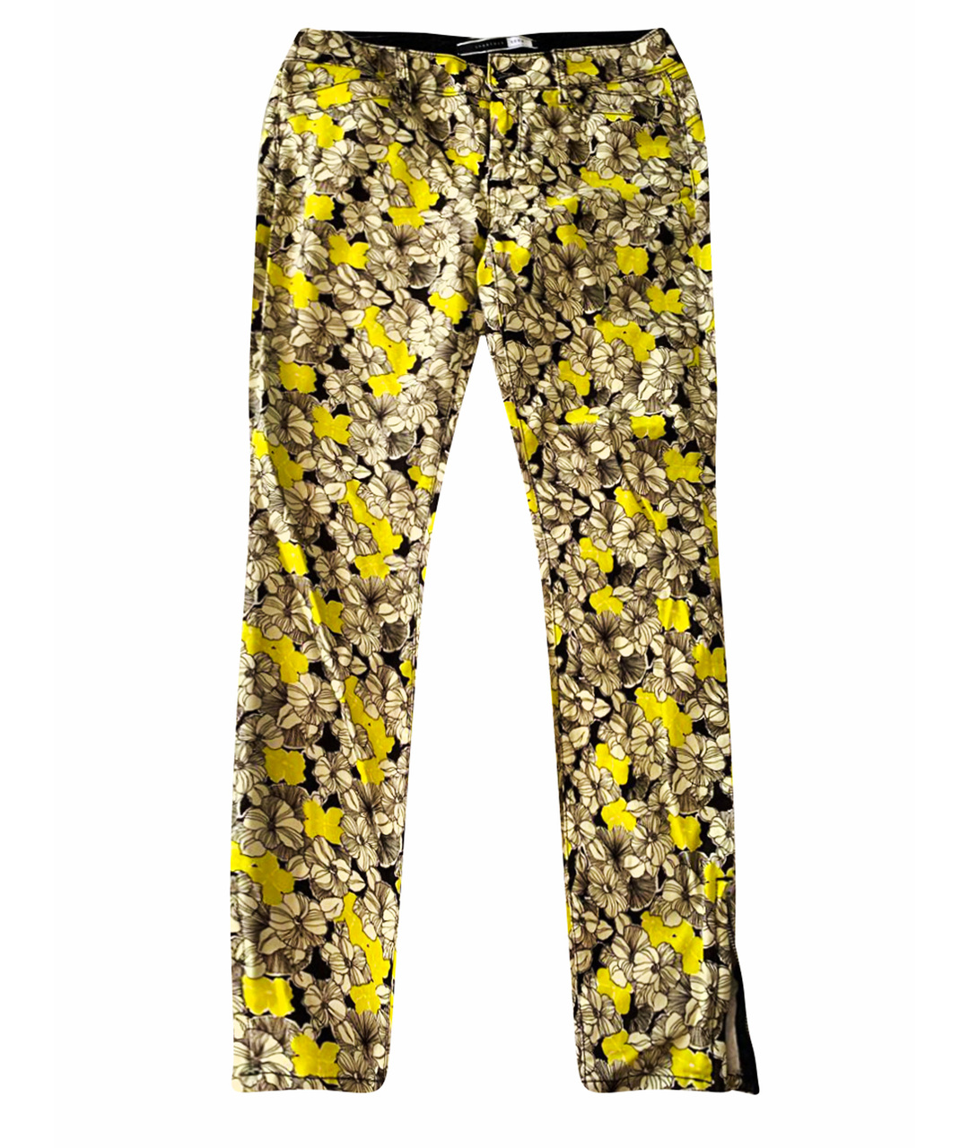 SPORTMAX Желтые хлопковые брюки узкие, фото 1