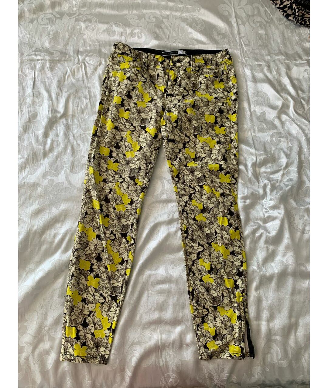 SPORTMAX Желтые хлопковые брюки узкие, фото 5
