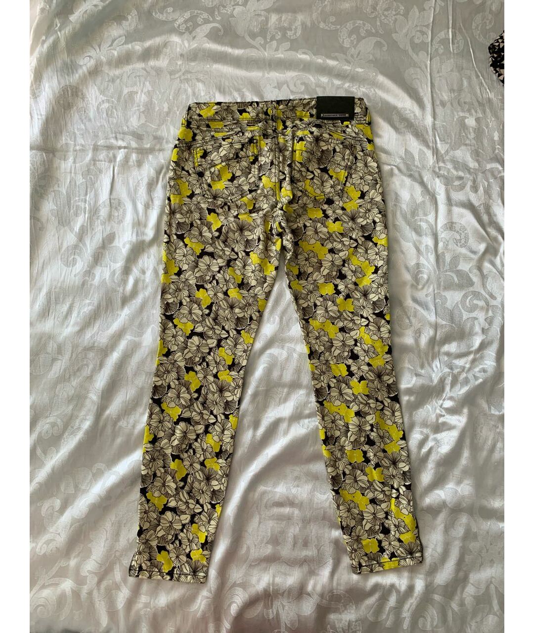 SPORTMAX Желтые хлопковые брюки узкие, фото 2