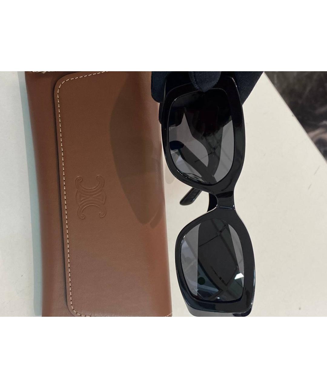 CELINE Черные пластиковые солнцезащитные очки, фото 5