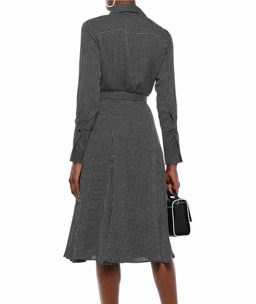 EQUIPMENT Черное полиэстеровое повседневное платье, фото 3