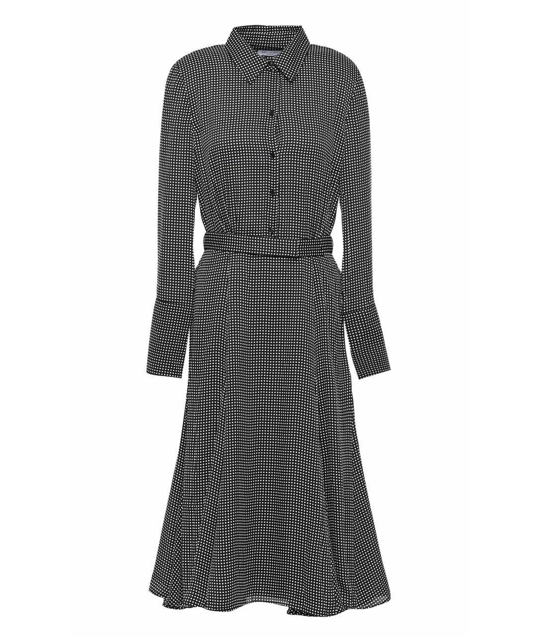 EQUIPMENT Черное полиэстеровое повседневное платье, фото 1