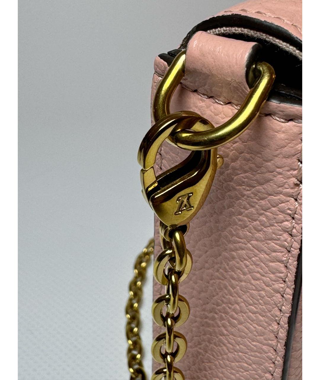 LOUIS VUITTON Розовая кожаная сумка через плечо, фото 7