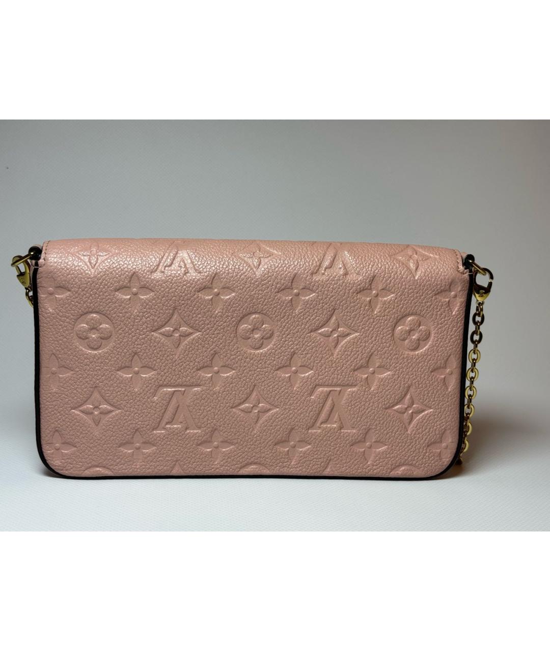 LOUIS VUITTON Розовая кожаная сумка через плечо, фото 3