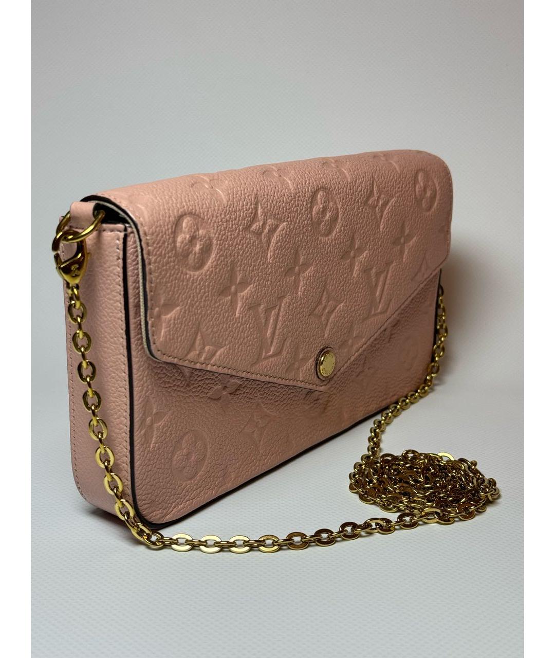 LOUIS VUITTON Розовая кожаная сумка через плечо, фото 2