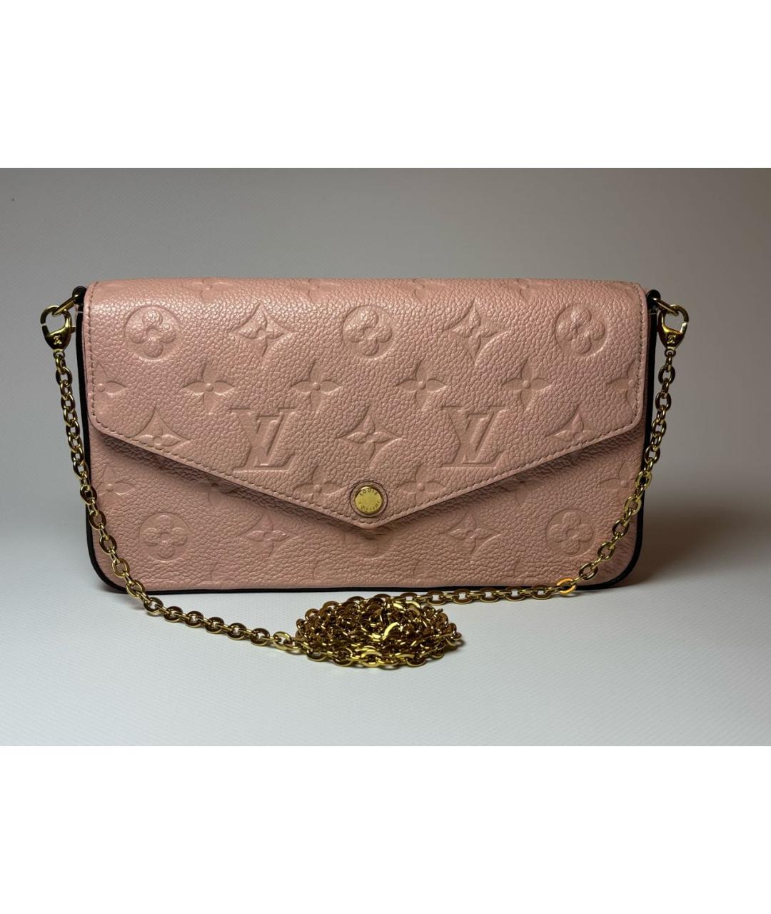 LOUIS VUITTON Розовая кожаная сумка через плечо, фото 9