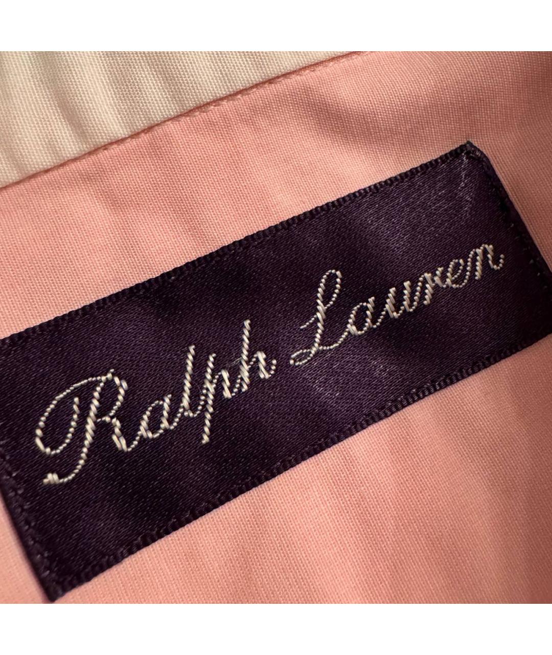 RALPH LAUREN PURPLE LABEL Коралловая хлопковая кэжуал рубашка, фото 3