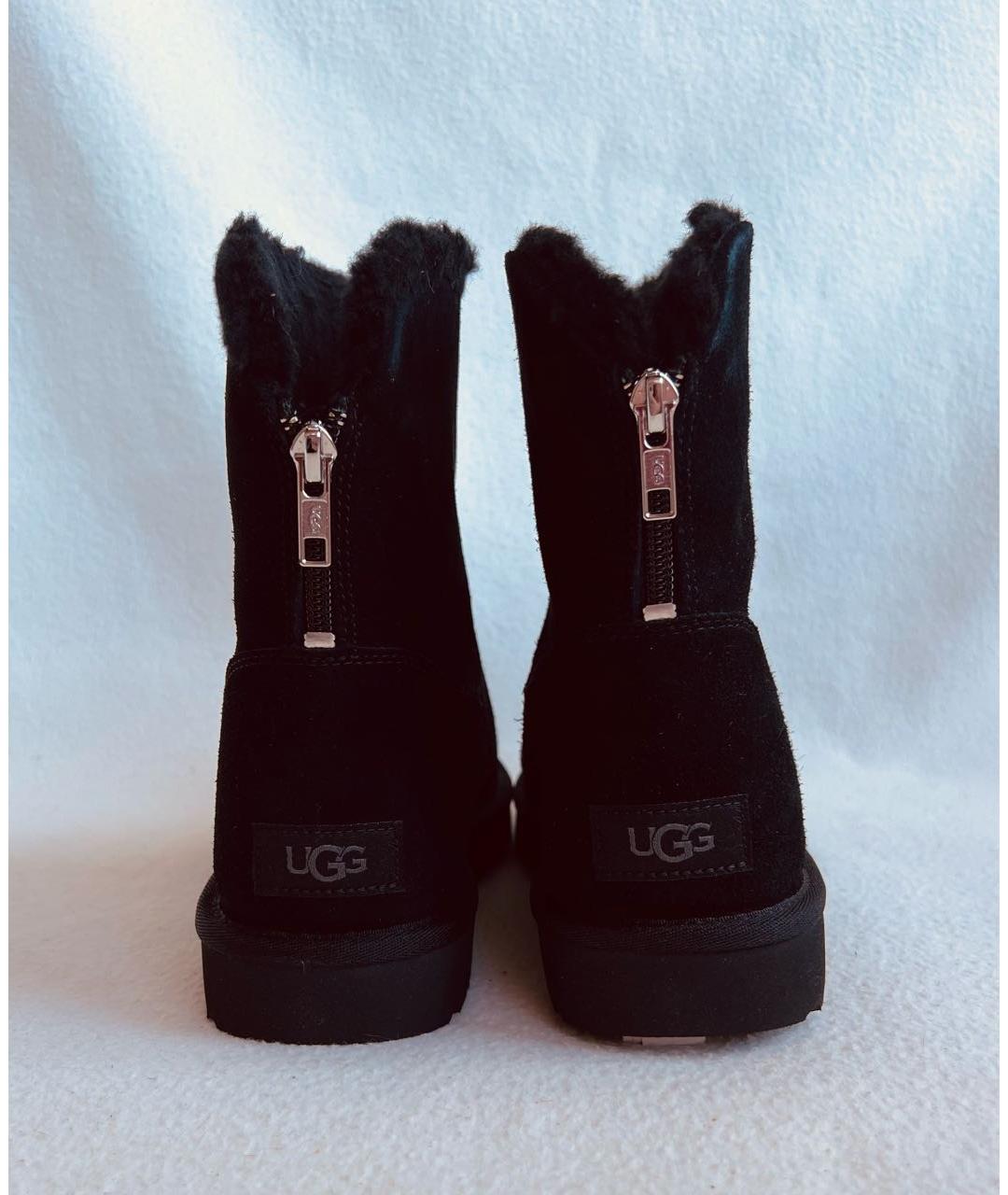 UGG AUSTRALIA Черные замшевые ботинки, фото 4