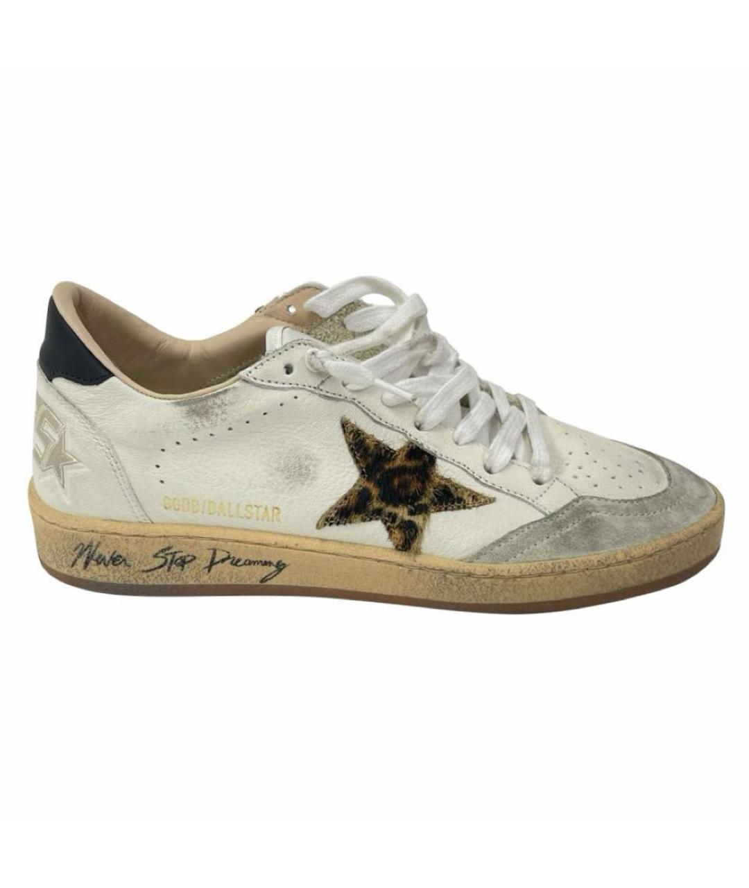 GOLDEN GOOSE DELUXE BRAND Белые кожаные кеды, фото 4