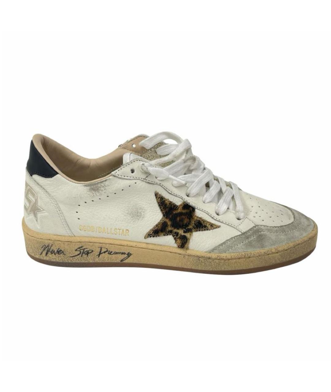 GOLDEN GOOSE DELUXE BRAND Белые кожаные кеды, фото 1