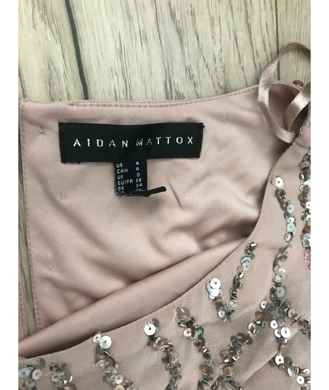 AIDAN MATTOX Розовое полиэстеровое коктейльное платье, фото 3