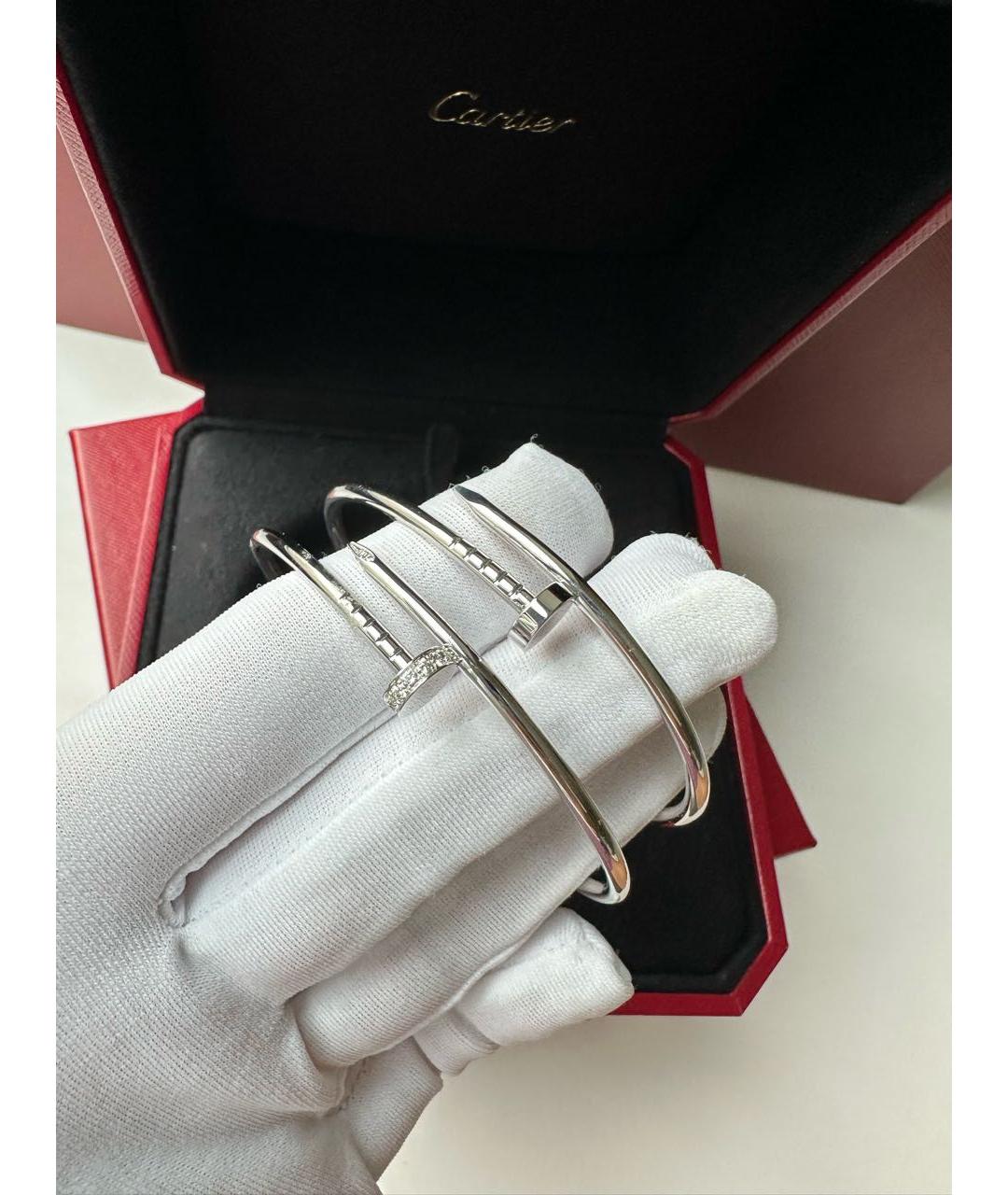 CARTIER Серебрянный браслет из белого золота, фото 3