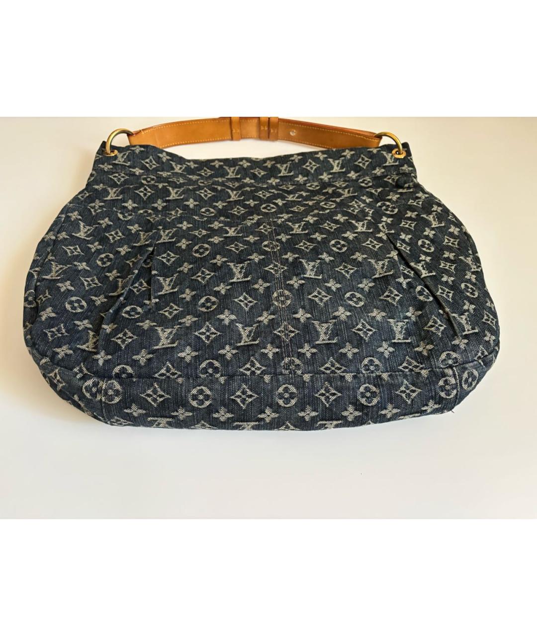 LOUIS VUITTON Темно-синяя жаккардовая сумка через плечо, фото 3