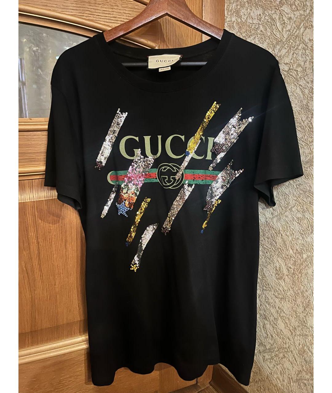 GUCCI Черная футболка, фото 4