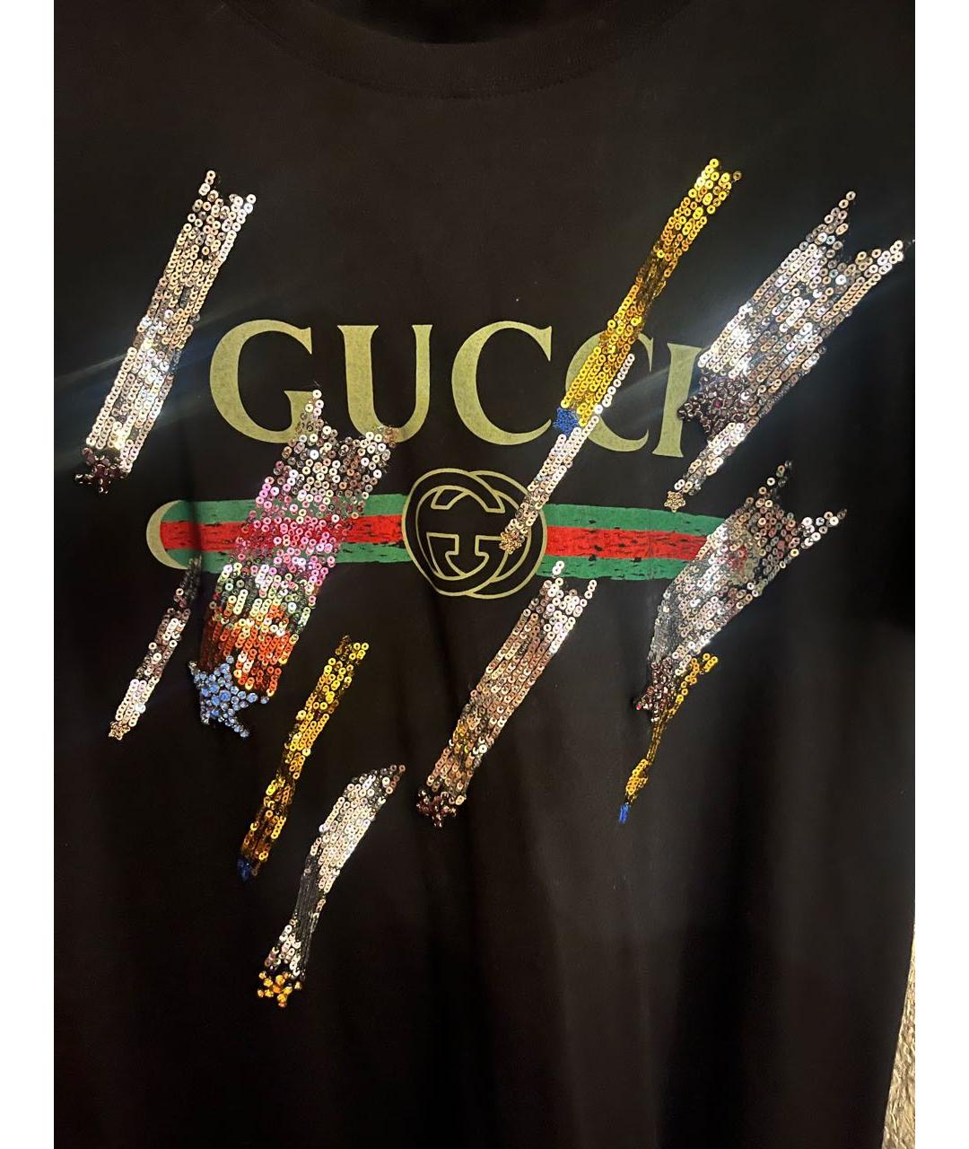 GUCCI Черная футболка, фото 2