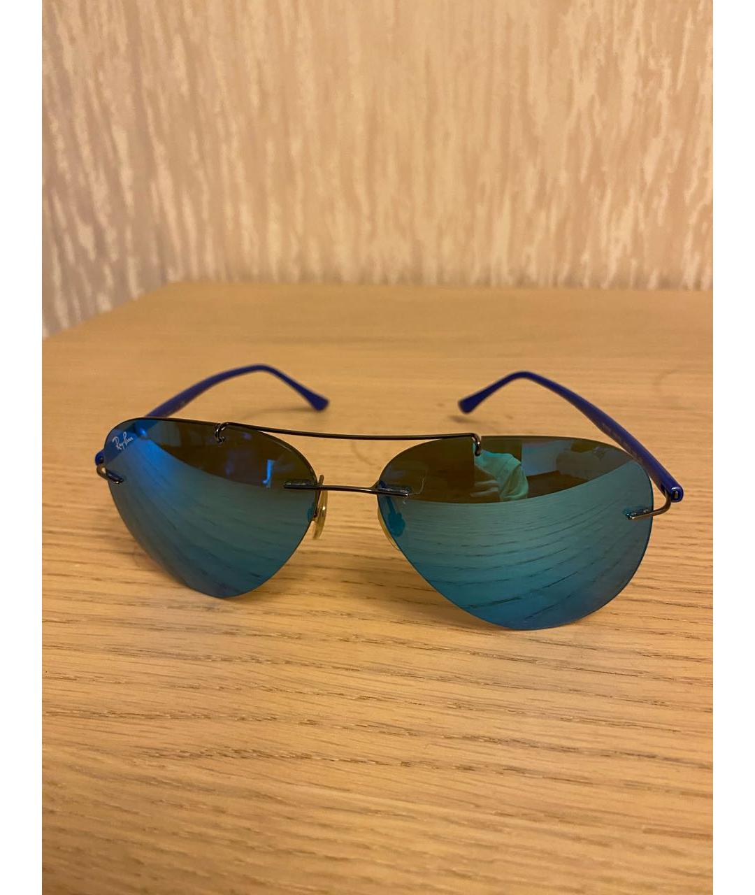 RAY BAN Синие пластиковые солнцезащитные очки, фото 5