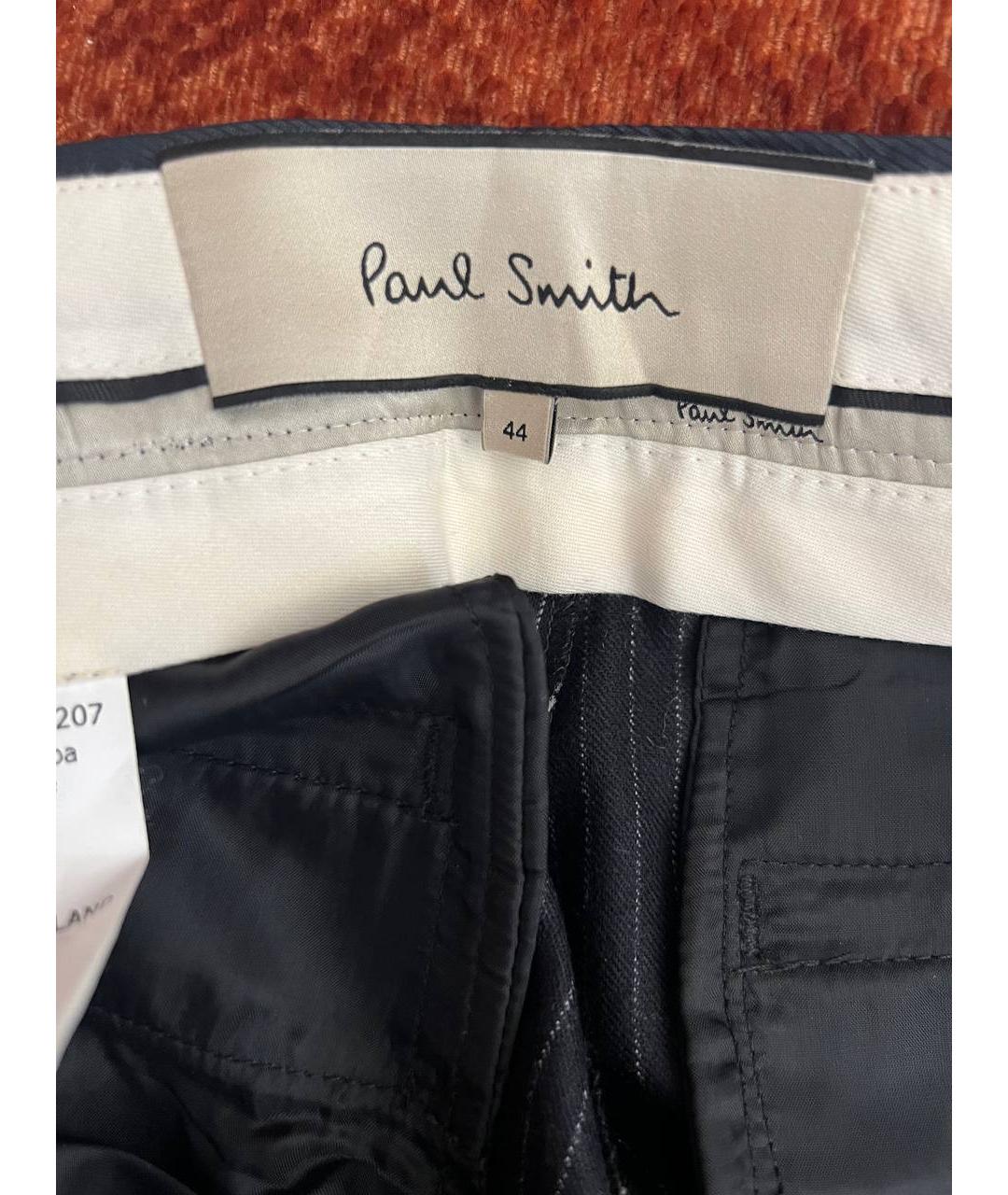 PAUL SMITH Темно-синий шерстяной костюм с брюками, фото 6