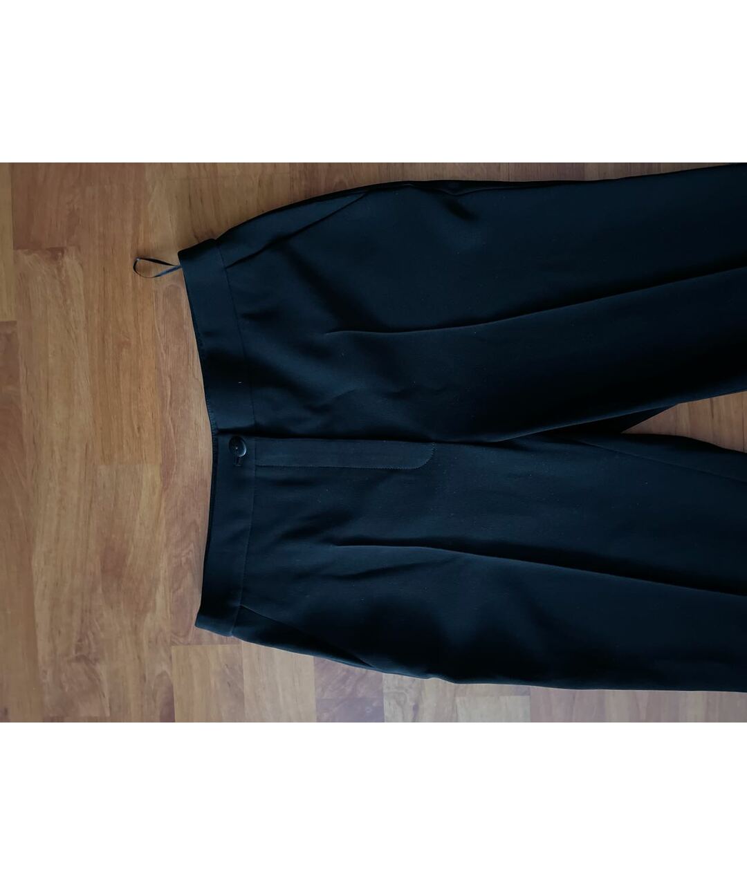 CHANEL PRE-OWNED Черные хлопковые прямые брюки, фото 5