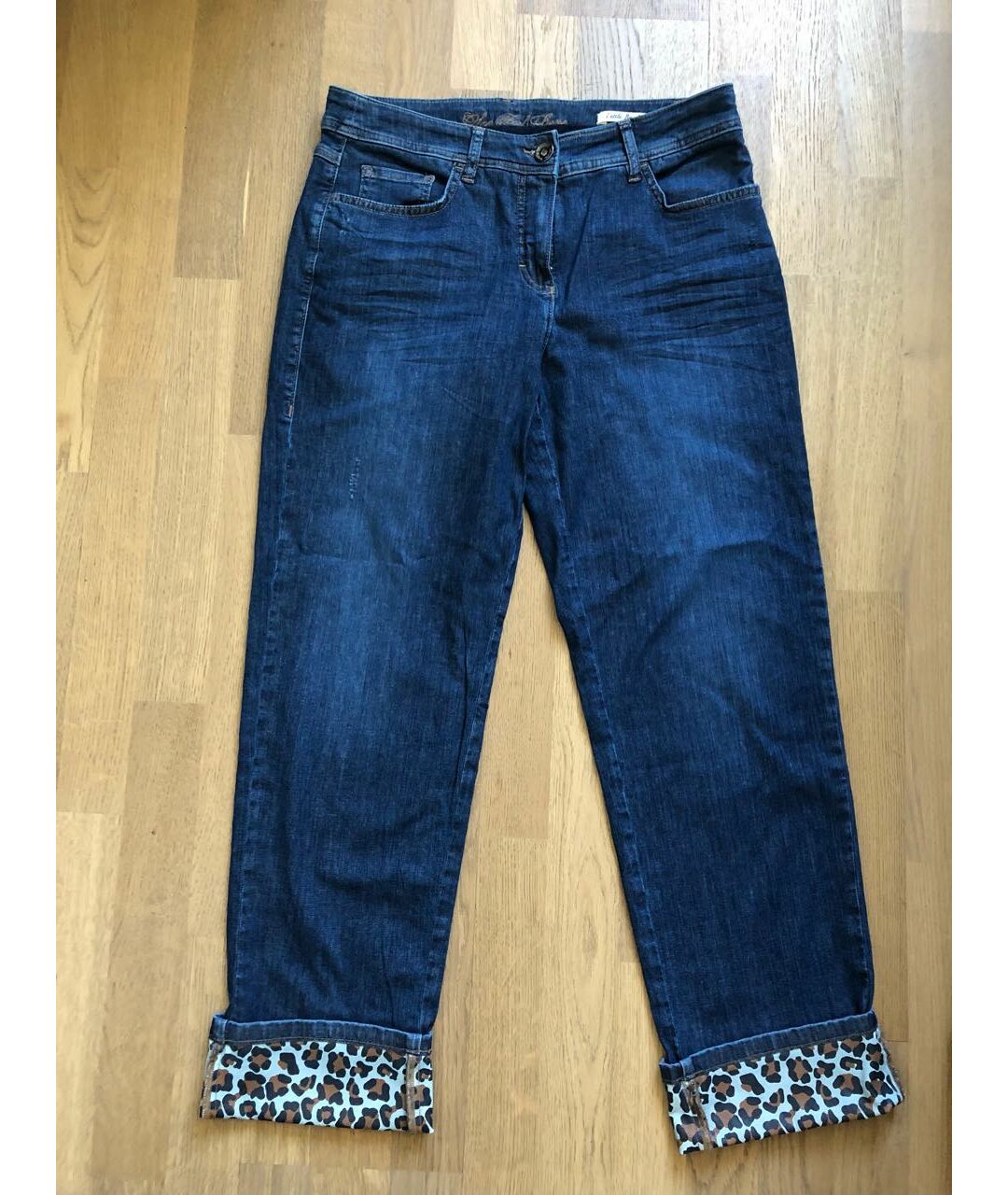 LAUREL Синие хлопковые прямые джинсы, фото 6
