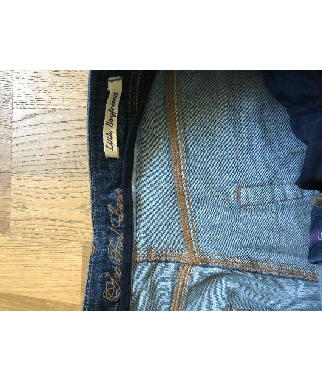 LAUREL Синие хлопковые прямые джинсы, фото 3