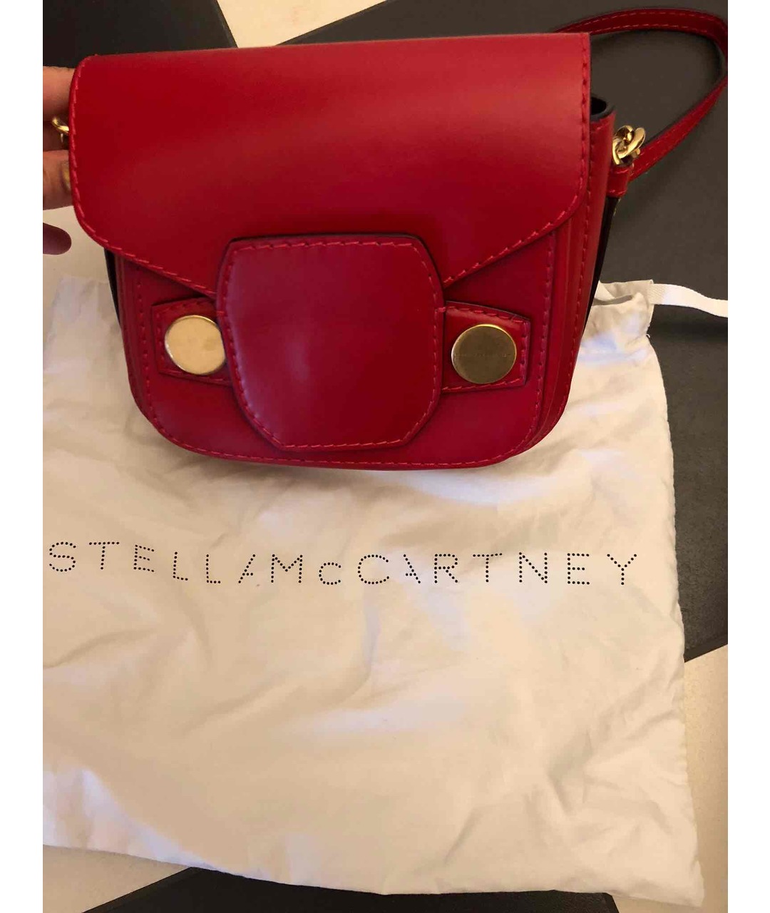 STELLA MCCARTNEY Красная сумка тоут из искусственной кожи, фото 3