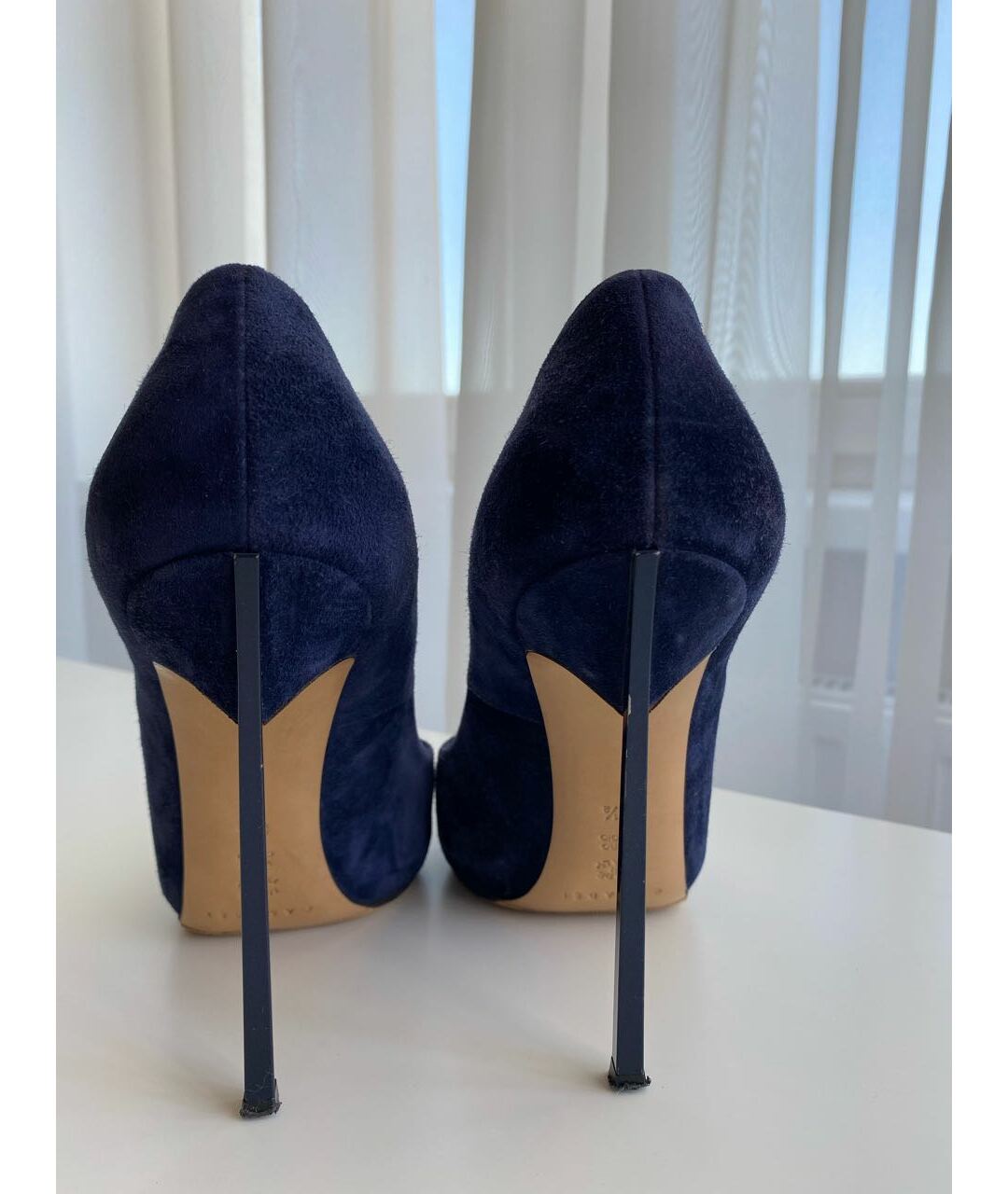 CASADEI Темно-синие замшевые туфли, фото 4