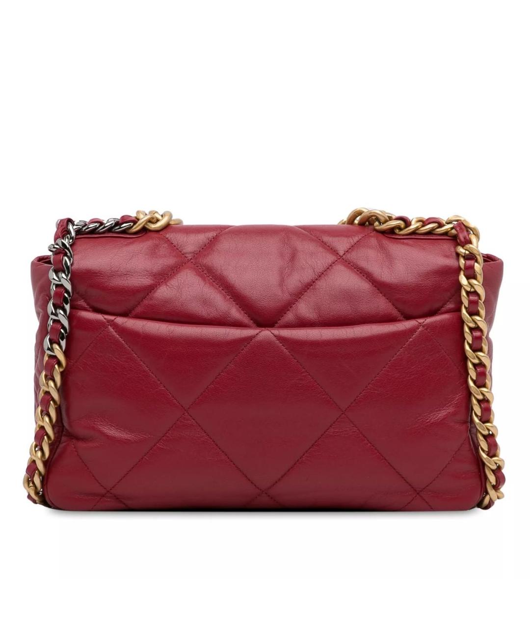 CHANEL Бордовая кожаная сумка через плечо, фото 3