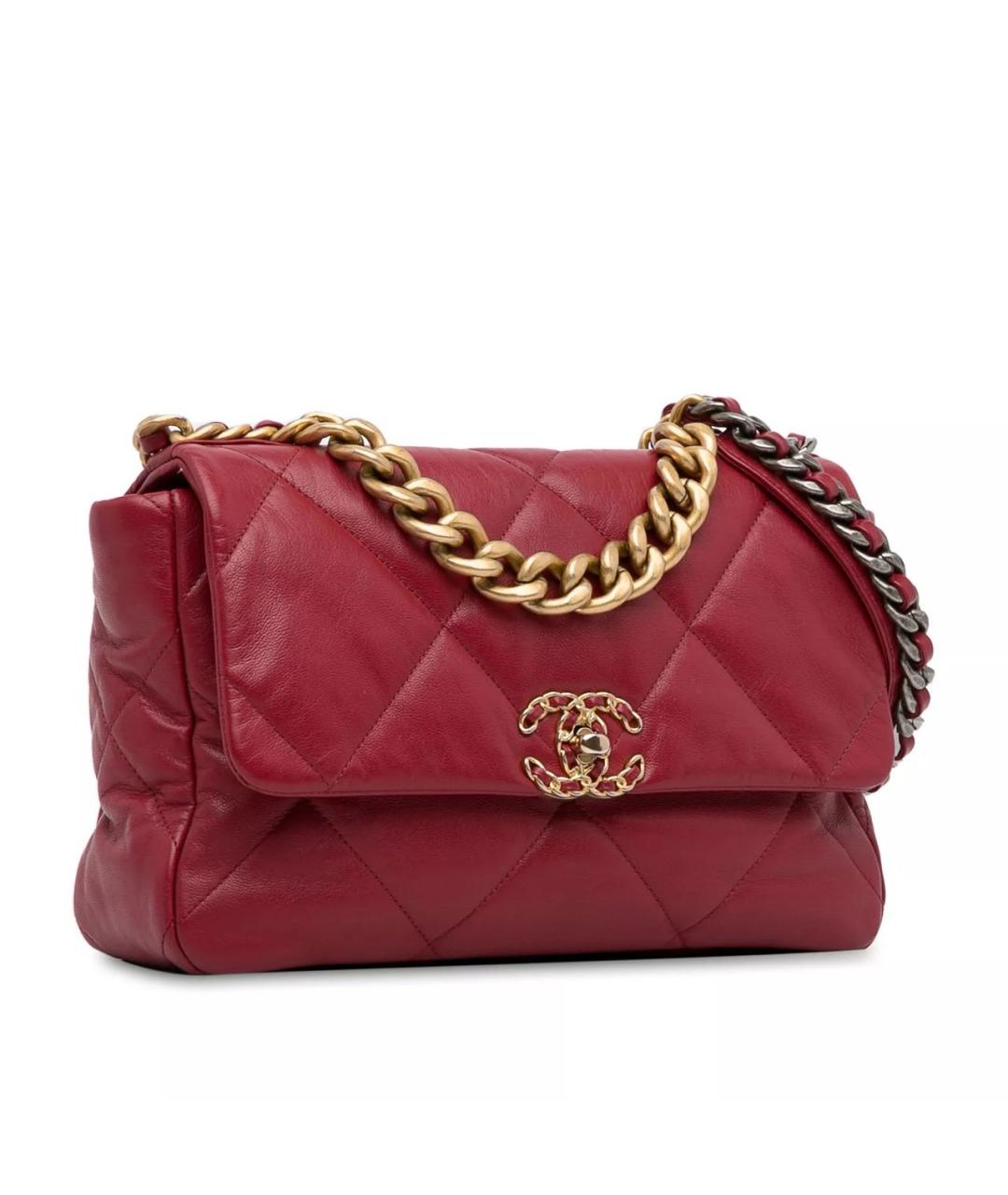 CHANEL Бордовая кожаная сумка через плечо, фото 2
