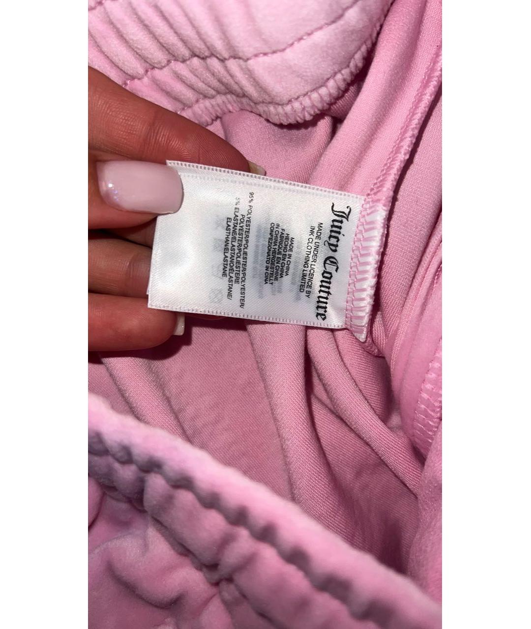 JUICY COUTURE Розовые велюровые шорты, фото 4