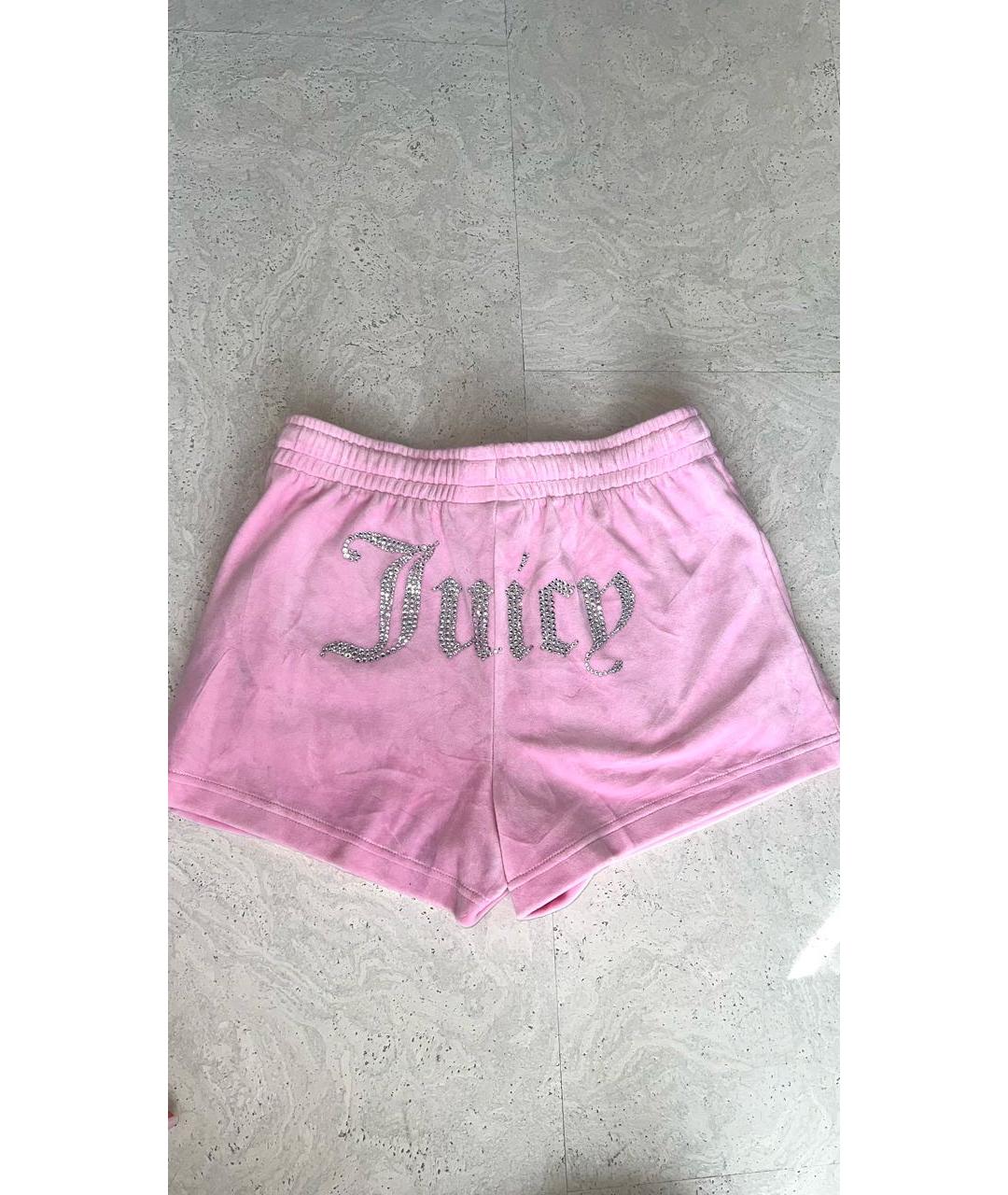 JUICY COUTURE Розовые велюровые шорты, фото 7