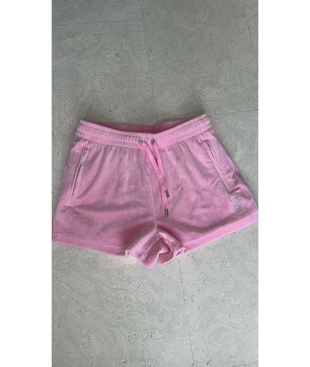 JUICY COUTURE Розовые велюровые шорты, фото 2