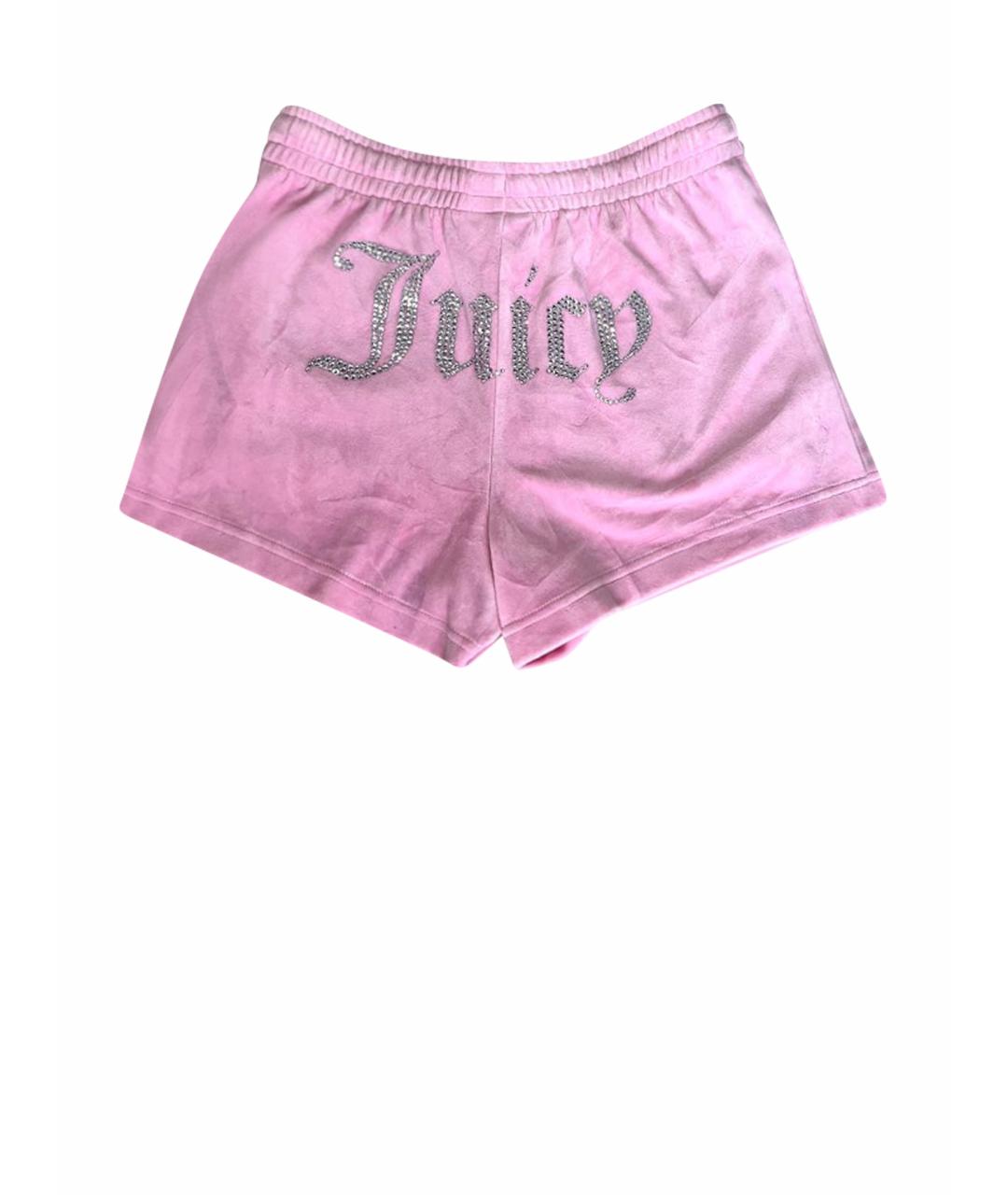 JUICY COUTURE Розовые велюровые шорты, фото 1