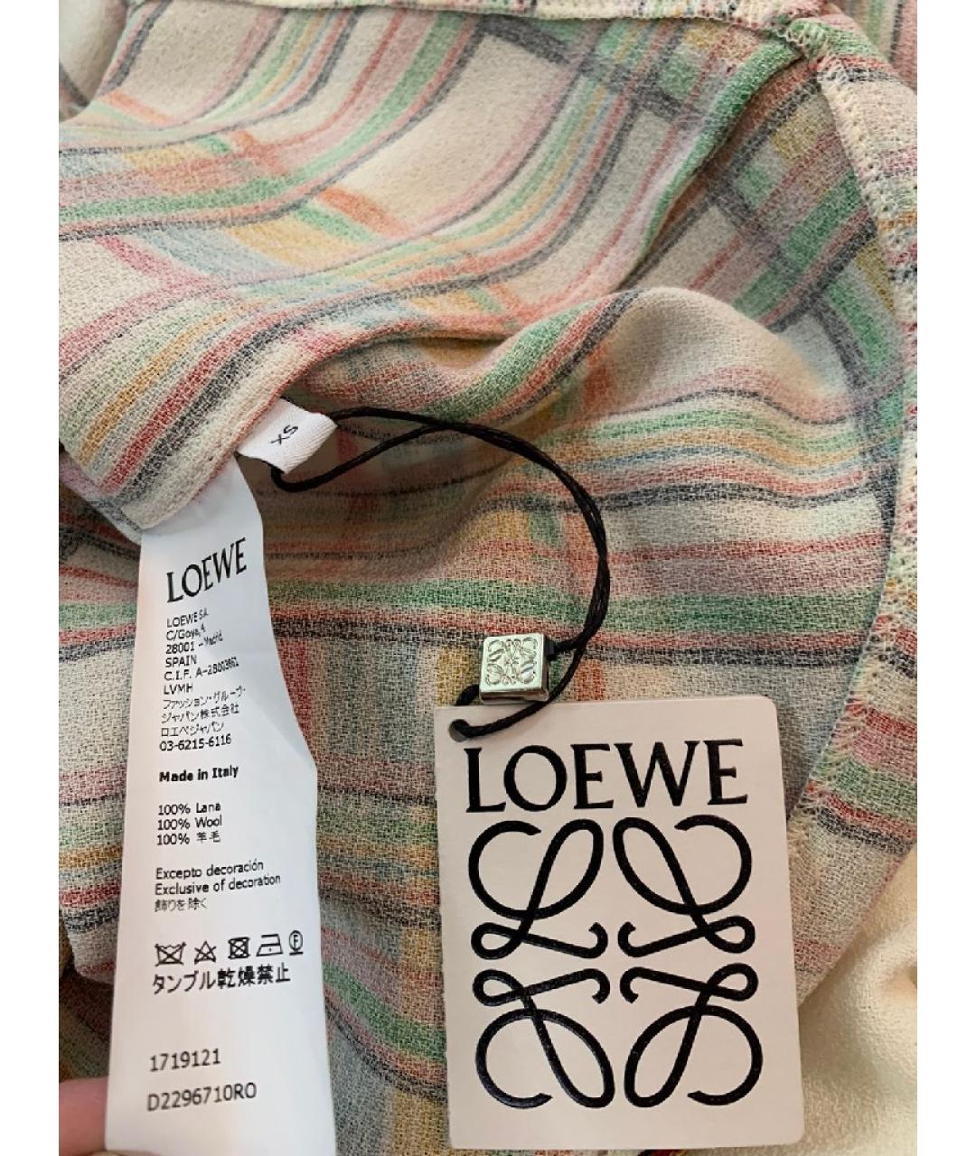 LOEWE Мульти шерстяное повседневное платье, фото 3