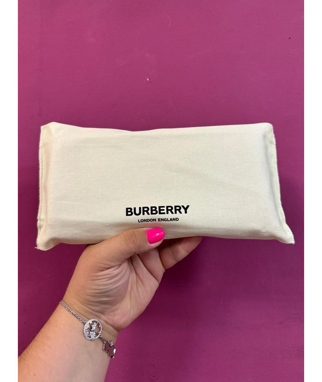 BURBERRY Черный кожаный кошелек, фото 7