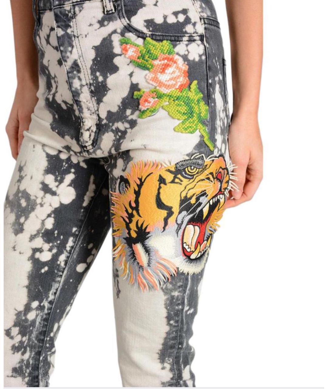 GUCCI Антрацитовые хлопковые прямые джинсы, фото 4