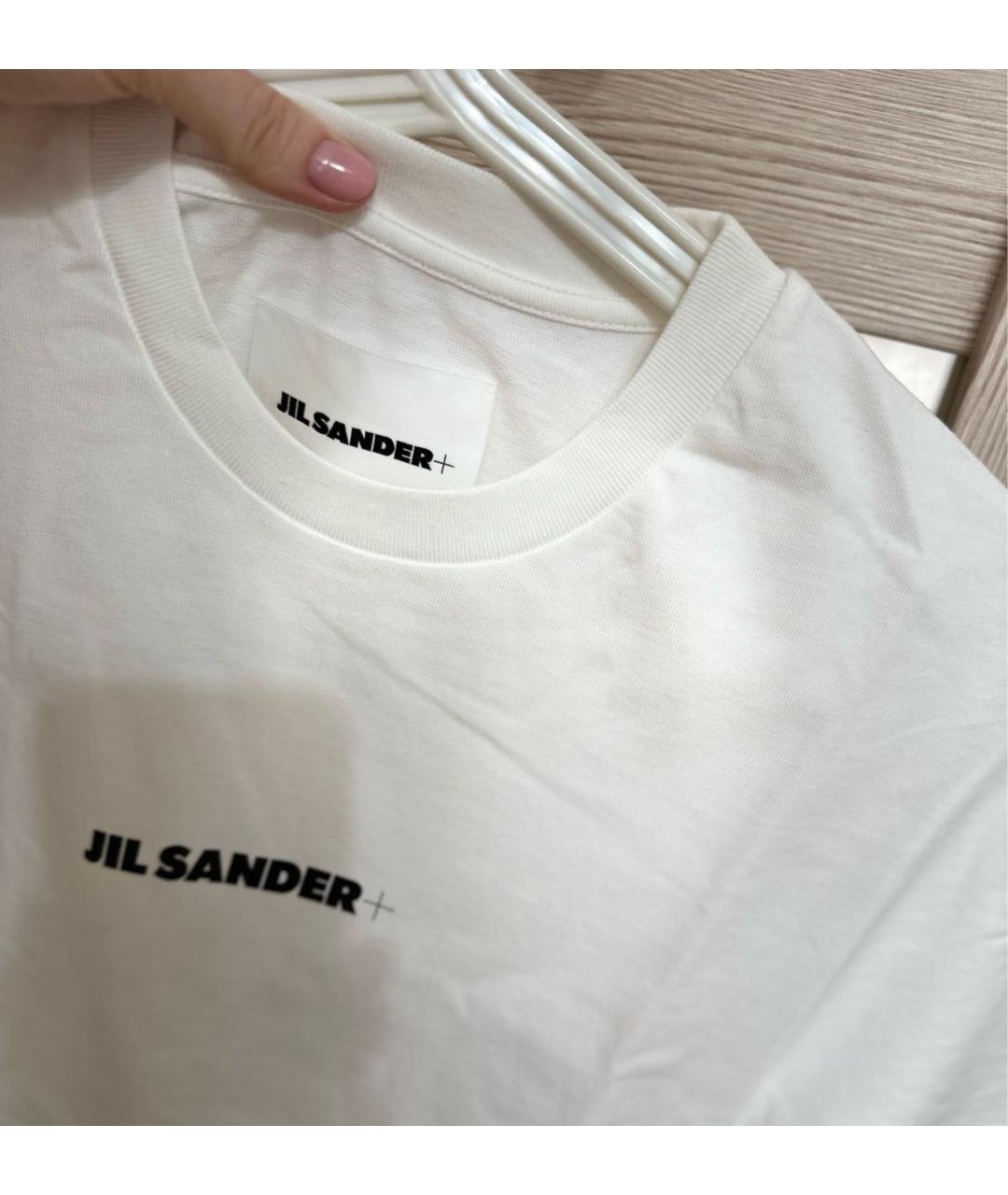 JIL SANDER Белая хлопковая футболка, фото 4