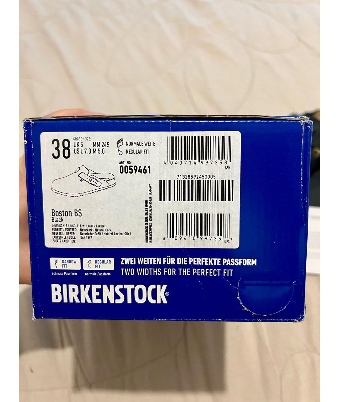 BIRKENSTOCK Антрацитовые нубуковые мюли, фото 6