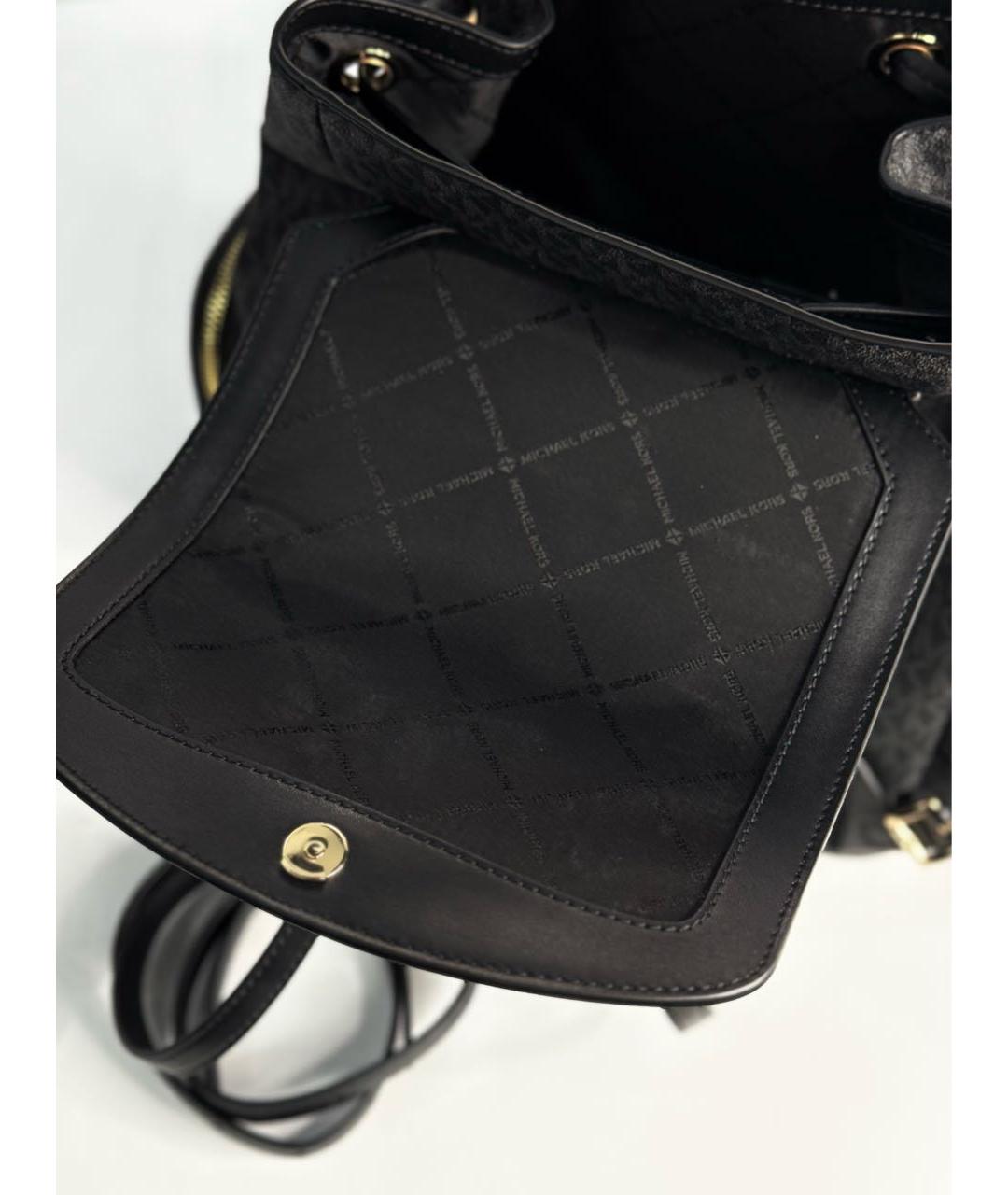 MICHAEL KORS Черный кожаный рюкзак, фото 8