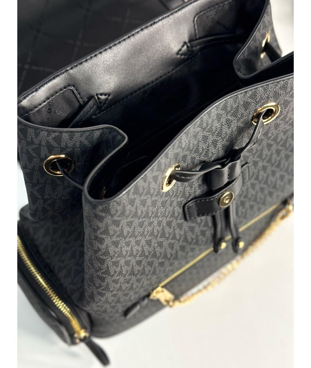 MICHAEL KORS Черный кожаный рюкзак, фото 7