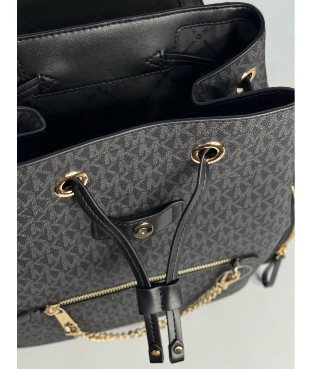 MICHAEL KORS Черный кожаный рюкзак, фото 6