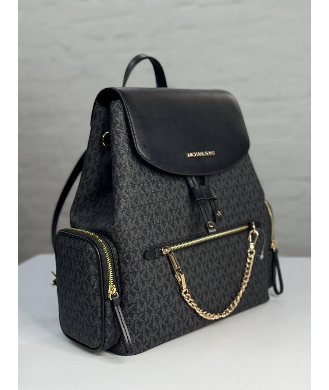 MICHAEL KORS Черный кожаный рюкзак, фото 3