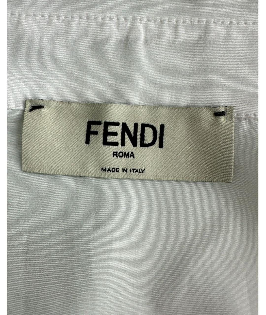 FENDI Белая хлопковая рубашка, фото 3